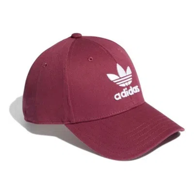 Adidas Originals Adidas Trefoil Baseball Cap 'burgundy' In Brown