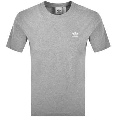 Adidas Originals Adidas Trefoil Essential T Shirt Grey In Gray