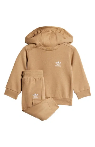 Adidas Originals Babies' Adidas Trefoil Essentials Hoodie & Joggers Set In Nude