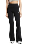 Adidas Originals Adidas Trefoil Essentials Rib Flare Leggings In Black