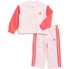 Adidas Originals Babies' Adidas Tricot Track Jacket & Pants Set In Clear Pink W/lucid Red