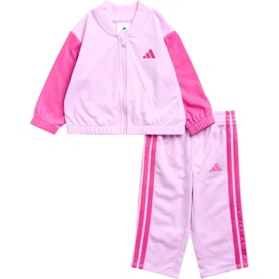 Adidas Originals Babies' Adidas Tricot Track Jacket & Pants Set In Pink