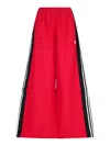 Adidas Originals Straight Trousers With Elastic Waistband And Side Stripes In Red