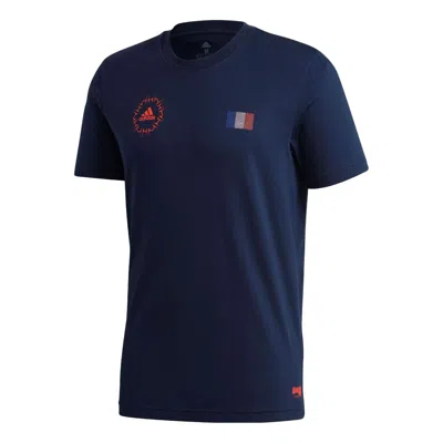 Adidas Originals Adidas Tsubasa France T-shirt 'navy' In Blue