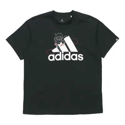 Adidas Originals Adidas U Vday T Athleisure Casual Sports Printing Pattern Short Sleeve Couple Style Black