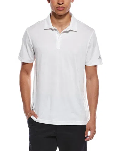 Adidas Originals Adidas Ultimate Textured Jacquard Polo Shirt In White