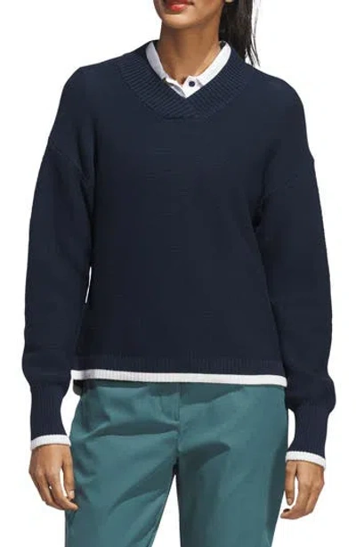 Adidas Originals Adidas Ultimate365 Knit Sweater In Collegiate Navy