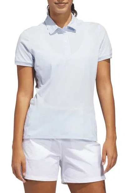 Adidas Originals Adidas Ultimate365 Tour Twist Knit Polo In Crystal Sky