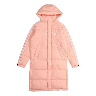 Adidas Originals Adidas Unisex 3st Long Parka Hooded Down Jacket Pink