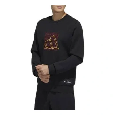 Adidas Originals Adidas Unisex Logo Printing Round-neck Sweatshirt Black