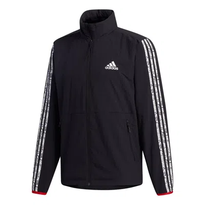 Adidas Originals Adidas Vd Windbreaker Stripe Casual Sports Jacket Black