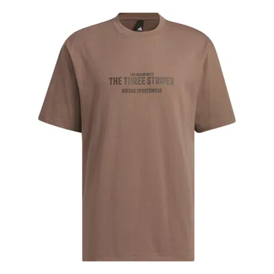Adidas Originals Adidas Verbiage T-shirt 'brown'