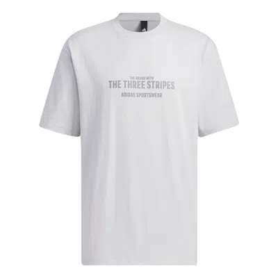 Adidas Originals Adidas Verbiage T-shirts 'grey' In White