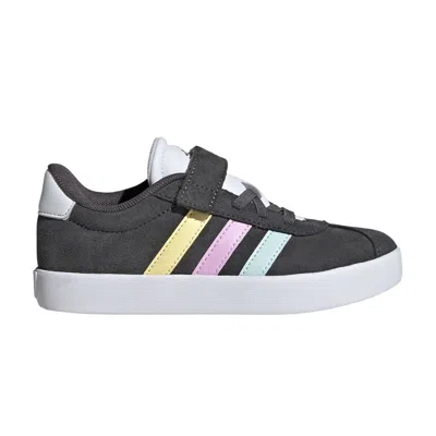 Pre-owned Adidas Originals Adidas Vl Court 3.0 El C 'grey Halo Mint Bliss Lilac' | Kid's Size 13