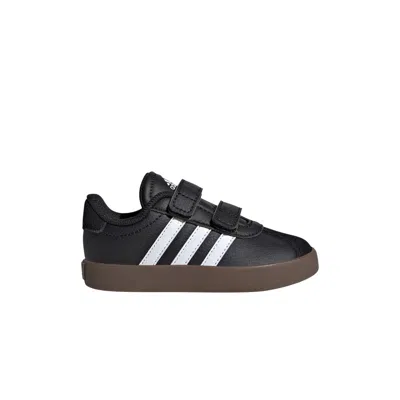 Pre-owned Adidas Originals Adidas Vl Court 3.0 I 'black White Gum' | Infant Size 5