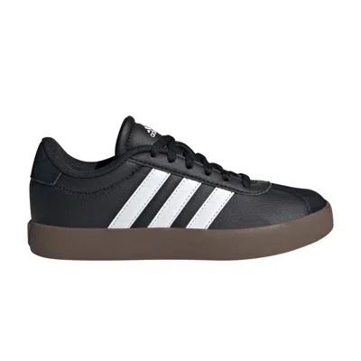 Pre-owned Adidas Originals Adidas Vl Court 3.0 K 'black White Gum' | Kid's Size 2