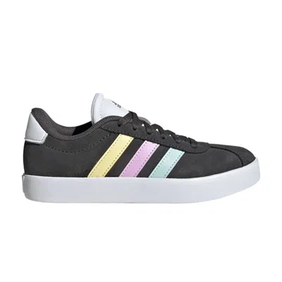 Pre-owned Adidas Originals Adidas Vl Court 3.0 K 'dark Grey Mint Lilac' | Kid's Size 13 In Gray