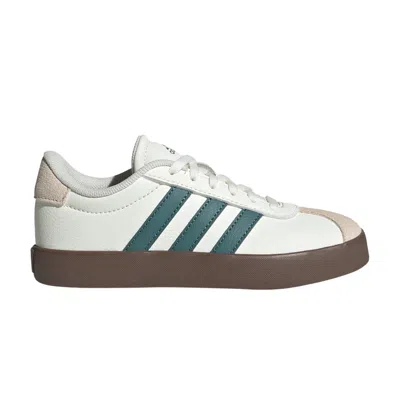 Pre-owned Adidas Originals Adidas Vl Court 3.0 K 'off White Preloved Teal' | Kid's Size 7
