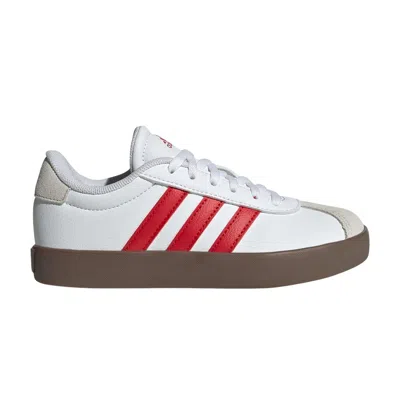 Pre-owned Adidas Originals Adidas Vl Court 3.0 K 'white Scarlet Gum' | Kid's Size 4.5