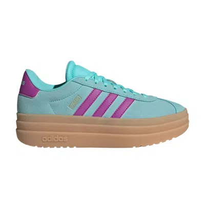 Pre-owned Adidas Originals Adidas Vl Court Bold J 'flash Aqua Purple Burst' | Teal | Kid's Size 5 In Blue