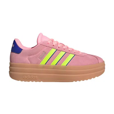 Pre-owned Adidas Originals Adidas Vl Court Bold J 'pink Spark Lucid Lemon Blue' | Kid's Size 3.5