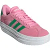 Adidas Originals Adidas Vl Court Bold Platform Sneaker In Bliss Pink/green/white