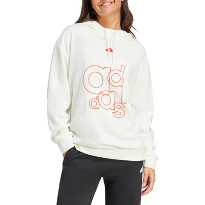 Adidas Originals Adidas W Q3 Bluv Hd Hooded Sweatshirt In Off White
