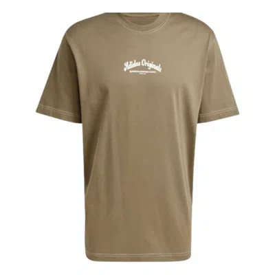 Adidas Originals Adidas Wabash T-shirt 'olive Green' In Brown