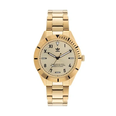 Adidas Originals Adidas Unisex Three Hand Edition Three Small Gold-tone Stainless Steel Bracelet Watch 36mm