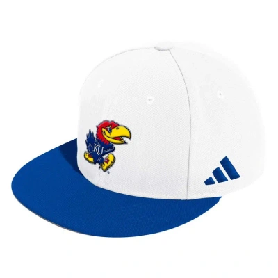 Adidas Originals Adidas White Kansas Jayhawks On-field Baseball Fitted Hat