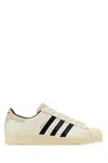 Adidas Originals Crocodile-effect Three-stripe Trainers In Neutral