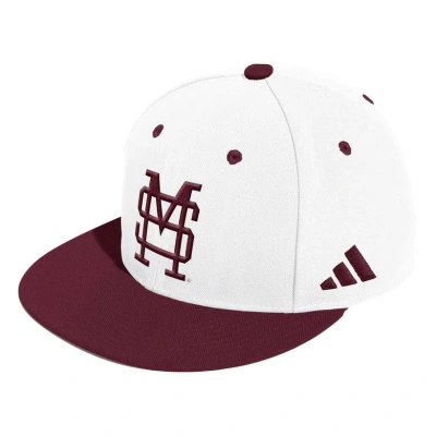 Adidas Originals Adidas White Mississippi State Bulldogs On-field Baseball Fitted Hat