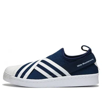 Adidas Originals Adidas White Mountaineering X Superstar Slip On Pk 'collegiate Navy' In Blue