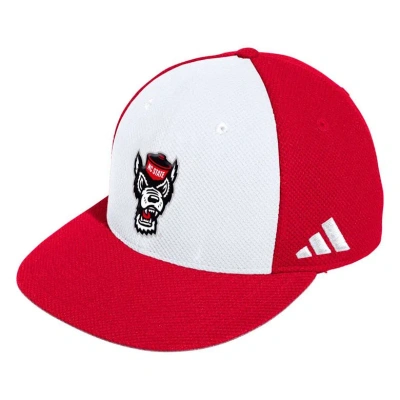 Adidas Originals Adidas White Nc State Wolfpack On-field Baseball Fitted Hat