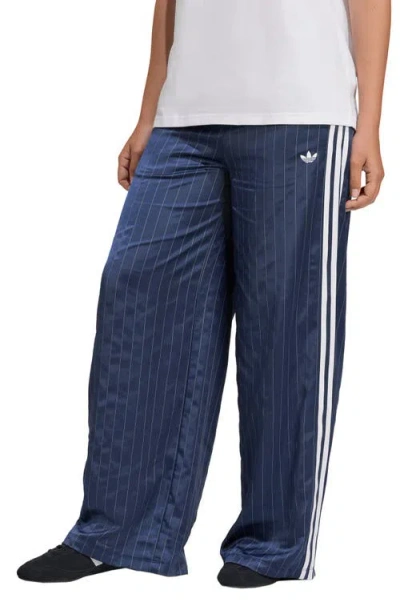 Adidas Originals Adidas Wide Leg Track Pants In Blue