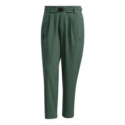 Adidas Originals Adidas Wj Pnt Wv Warm Solid Color Loose Athleisure Casual Sports Pants Green