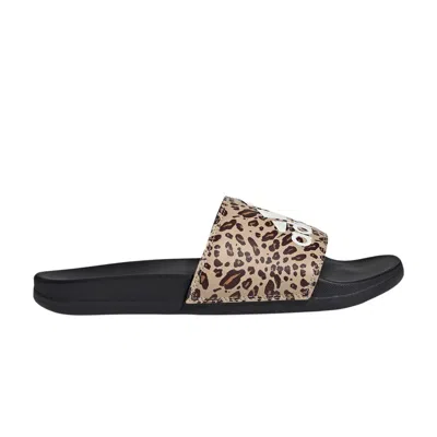 Pre-owned Adidas Originals Adidas Wmns Adilette Comfort Slide 'magic Beige Leopard' | Black | Women's Size 10