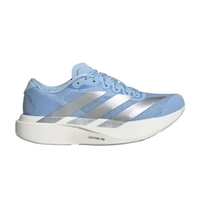 Pre-owned Adidas Originals Adidas Wmns Adizero Evo Sl 'glow Blue Silver Metallic' | Women's Size 9.5