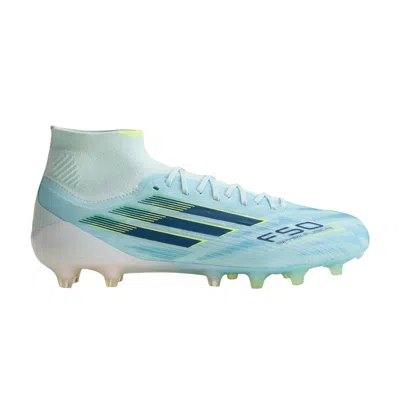 Pre-owned Adidas Originals Adidas Wmns F50 Sparkfusion Elite Mid Fg Ag 'almost Blue Dusky Petrol Hi-res Yellow' | Women's Size 