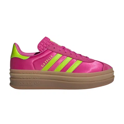 Pre-owned Adidas Originals Adidas Wmns Gazelle Bold 'lucid Fuchsia Solar Slime Satin' | Pink | Women's Size 10.5
