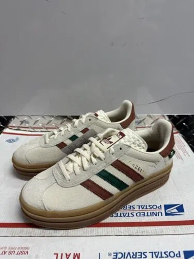 Pre-owned Adidas Originals Adidas Wmns Gazelle Bold ‘maple Leaf' Ig3685 Size 8.5 In White