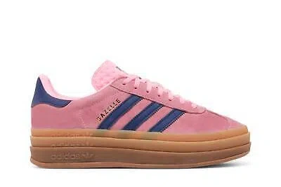 Pre-owned Adidas Originals Adidas Wmns Gazelle Bold 'pink Glow Gum' H06122 In Pink Glow/victory Blue/gum