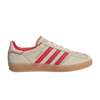 Pre-owned Adidas Originals Adidas Wmns Gazelle Indoor 'beige Scarlet Gum' | Cream | Women's Size 8