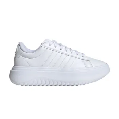 Pre-owned Adidas Originals Adidas Wmns Grand Court Platform 'crystal White' | Women's Size 7