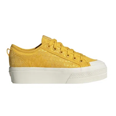 Pre-owned Adidas Originals Adidas Wmns Nizza Platform 'elegant Trefoils' | Yellow | Women's Size 8