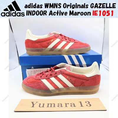 Pre-owned Adidas Originals Adidas Wmns Originals Gazelle Indoor Active Maroon Ie1051 Women's Size In Red