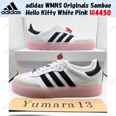 Pre-owned Adidas Originals Adidas Wmns Originals Sambae Hello Kitty White Pink Ig4450 Women's Size
