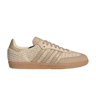 Pre-owned Adidas Originals Adidas Wmns Samba Og 'knit Pack - Sand Strata' | Cream | Women's Size 6 In White