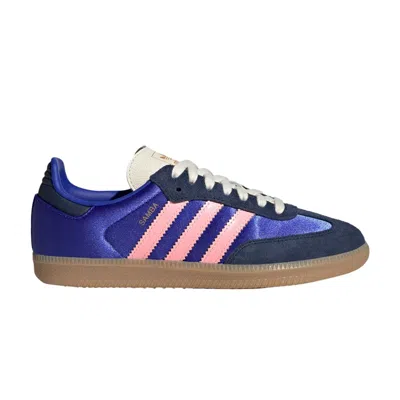 Pre-owned Adidas Originals Adidas Wmns Samba Og 'lucid Blue Night Indigo Satin' | Women's Size 10.5