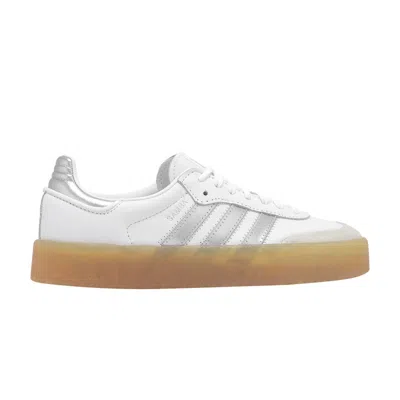 Pre-owned Adidas Originals Adidas Wmns Sambae 'white Silver Metallic' | Women's Size 6